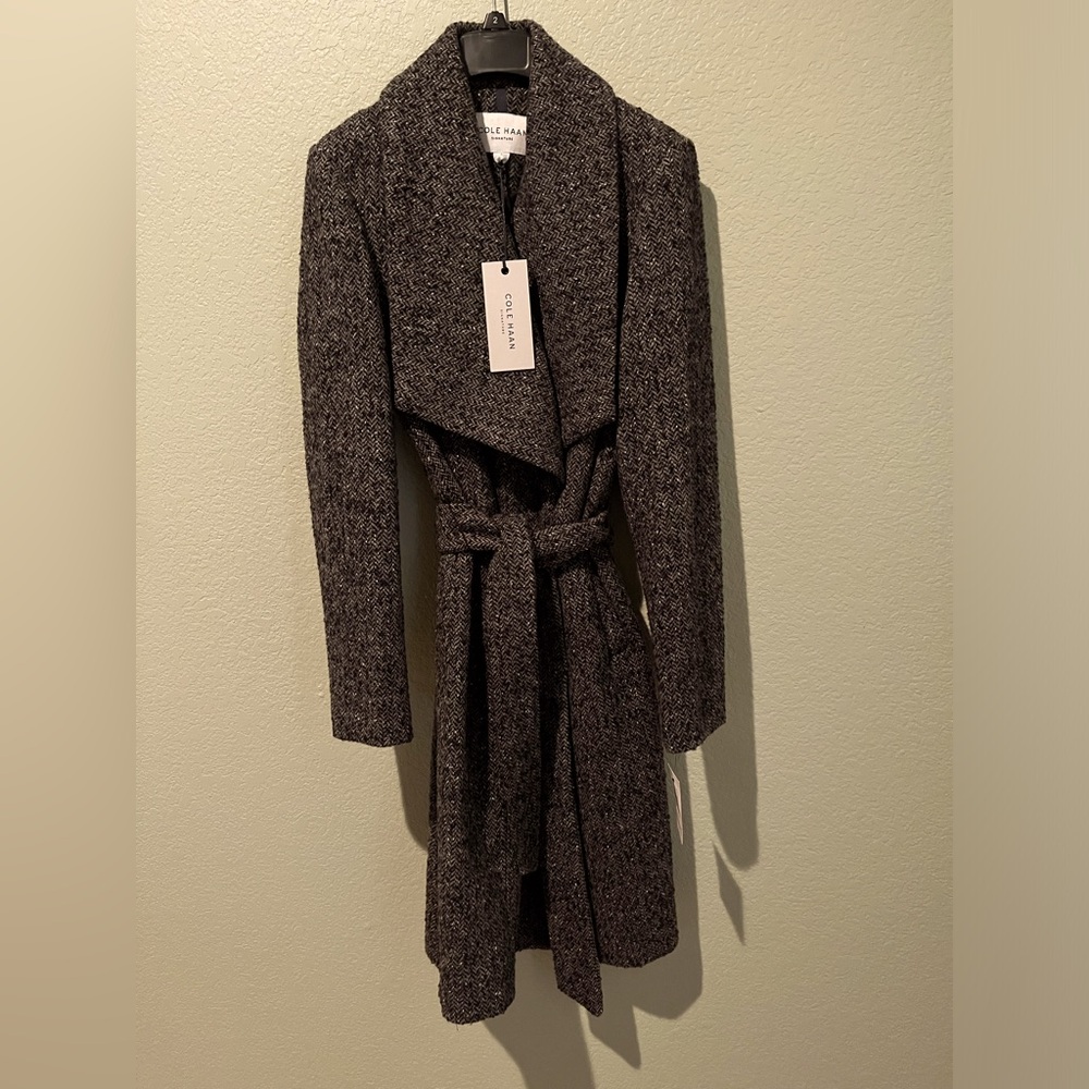 Cole Haan wool trench coat